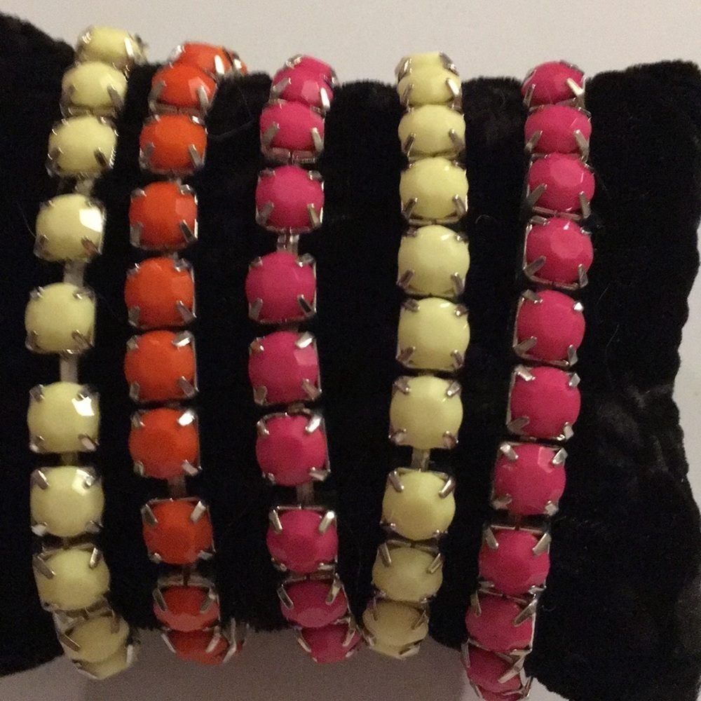 Set of 5 stretchy bead Bracelet (N) - Picture 3 of 4